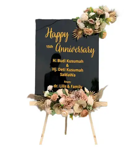 Papan Bunga Akrilik Salembaran Jati